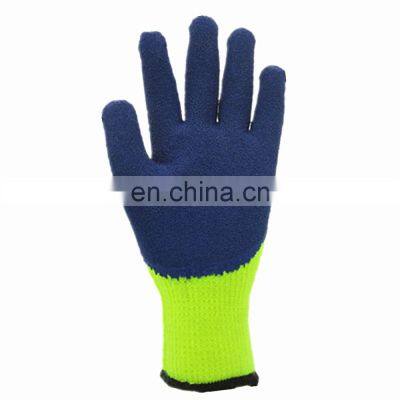 Mens Wholesale Industrial High Visibility Large Thermal Latex Coated Gloves photo-5