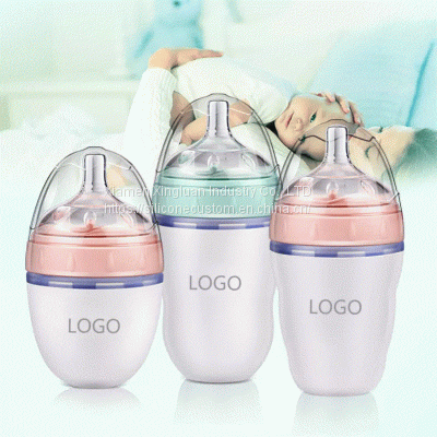 Food Grade Silicone Baby Drinking Feeding Milk Silicone Baby Bottle 3 buyers