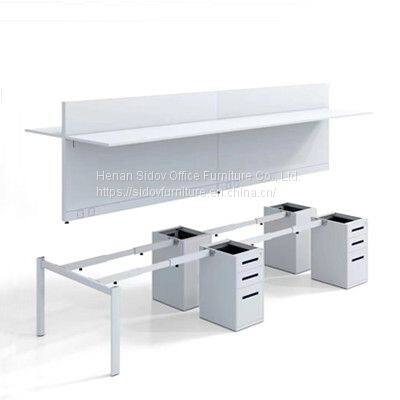 T panel 4 person steel frame workstation