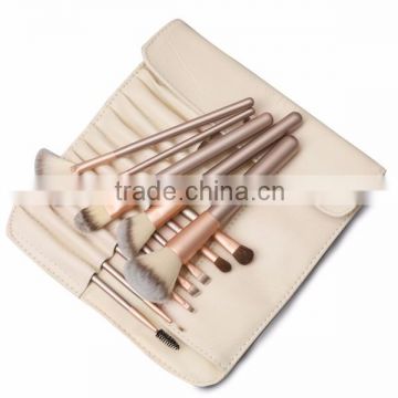 2016 popular hotsale Lady cosmetic skin care 12pcs makeup brushes set