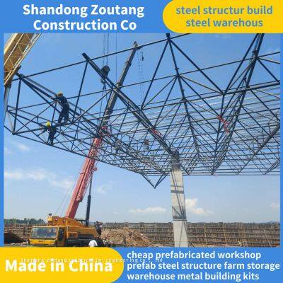 petrol station roof space frame steel gas station canopy structure