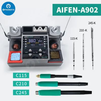 AIFEN A902 Double Welding Station C210 C245 C115 Soldering Tool