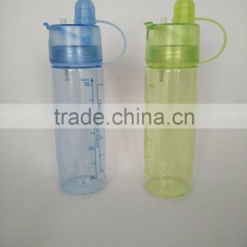 2016 New Item Water Plastic Bottle, sugar color sprayer water cup