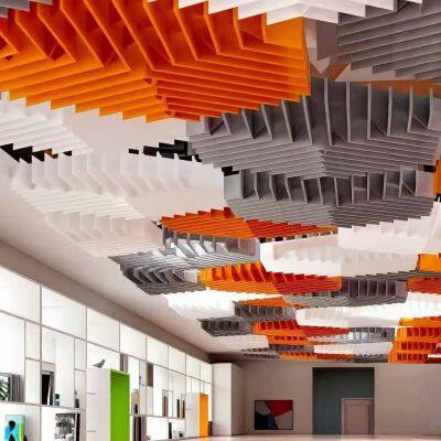 Polyester Fiber Modern Acoustic Ceiling Panel for Office School Cinema Auditorium Noise Reduction