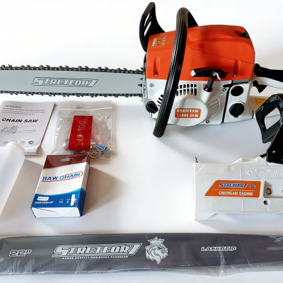 brush cutters, chain saws, earth augers, hedge trimmers, gasoline blowers, multi-functional tools, water pumps