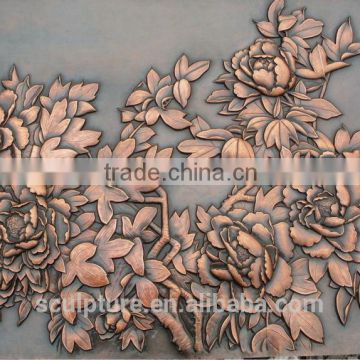 Copper Chinese custom wall relief for decoration