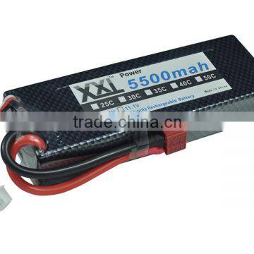 High Powe Hard Case Lipo Battery 5500mah 7.4v With Universal Plug System photo-3