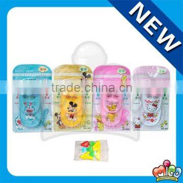 cartoon slide phone toy fan with candy