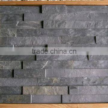 black cultural stone slab for wall construction