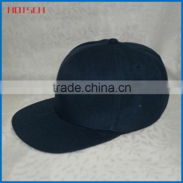 6 panels pure black wholesale custom snapback caps