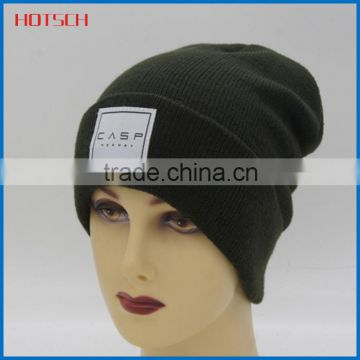 roll up black fashion Wholesale Custom hats beanies with logo