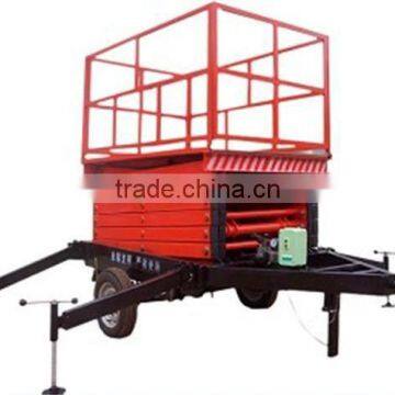 Weight 300kg, Mobile aerial work platform / 4 wheels hydraulic scissor lift platform