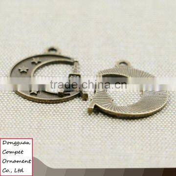 Wholesale Diy Jewelry the Zinc Alloy Moon Stars Tower Pendant photo-2