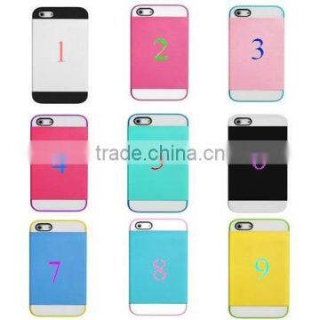 HOT FASHION MULTI TONE 2 in 1 Soft TPU+ PC HYBRID SKIN CASE COVER For Phone 5 5g