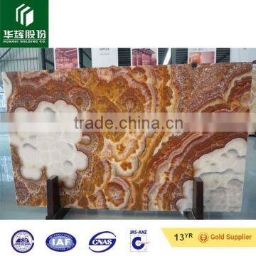 Transparent red onyx big slabs, red onyx with white flower