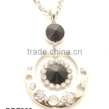 Black diamond necklace,Fashion alloy necklace,Long chain necklace