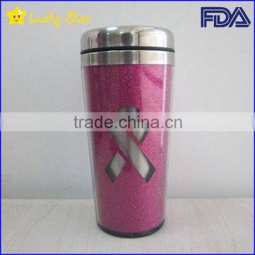 16OZ BPA Free Travel Car Mugs With Paper Inserts Glitter Laser Logo FDA Standard photo-2