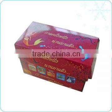 paper glossy folded boxes with pp handle, packaging boxes, gift boxes with handle