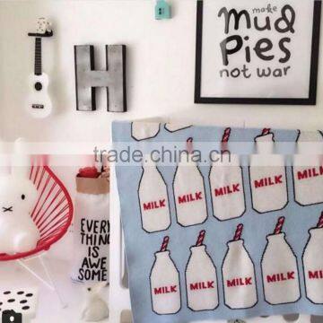 Special Design Widely Used Cotton Knitted Blanket