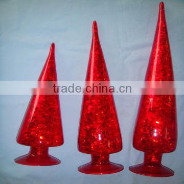 2015 glass trees, 3 pcs of set, red glass trees, various color can be made,murano glass christmas trees,glass christmas tree