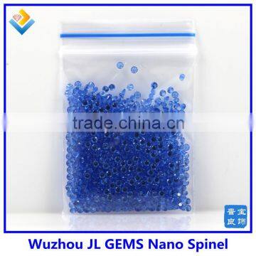 wholesale synthetic round dark swiss blue Nano Spinel stones