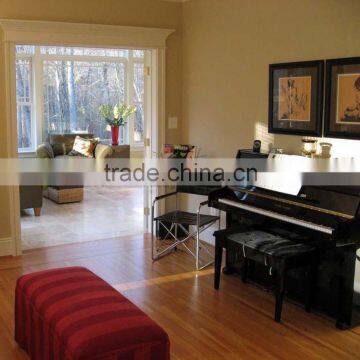 Oak grain flooring with tongue groove joint system