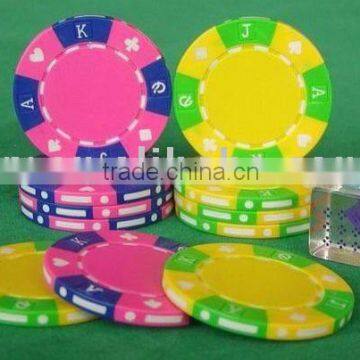 Clear bright poker chip