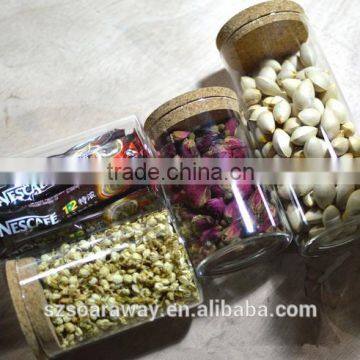 Cafe Kitchen High Borosilicate Glass Keep Fresh Sealed Bottle Jar Canister With Wood Lid photo-3