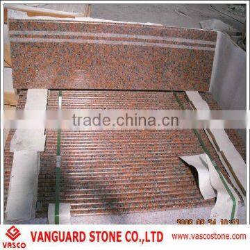 High quality polished maple red G562 granite ,G562 granite stairs