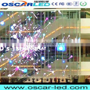 transparent glass led display screen outdoor electronic window curtain led rgb glass see through led display transparent led