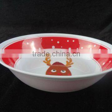 Christmas dinnerware melamine soup bowls 8 inch