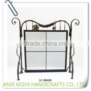 LC-86409 China modern wrought iron metal fireplace screen