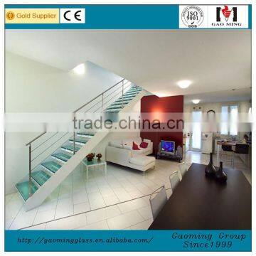 laminated stair treads for glass stair design