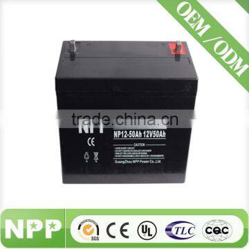 12v50ah long life deeep cycle rechargeable battery for solar