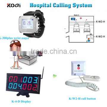 Digital nurse call system desktop screen with watch receiver room bell for patient use