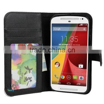 Cover Case For Moto G 3nd Gen Case , Book Wallet Flip Leather Case For Motorola Moto G Case Black