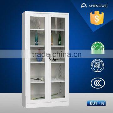 stainless steel sliding glass door display cabinet metal file cabinet