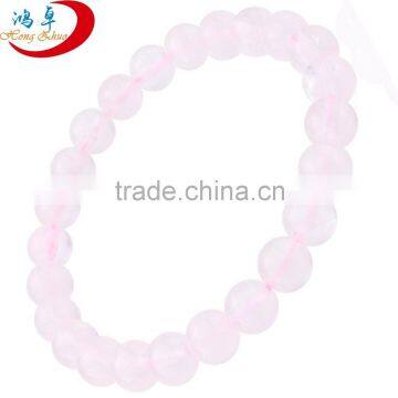 Charm bracelet natural Rose Quartz stone bracelets gemstone beads bracelet