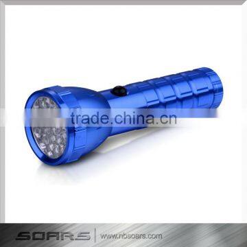 NS671 Ultra bright 28 LED Aluminum Flashlight blue torch light with 3AAA battery