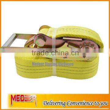 3 inch yellow belt cargo lashing tie down 10 ton ratchet strap 75mm