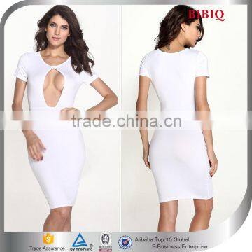 2016 Woman Clothing Cheap Sexy White Knee Length Dresses