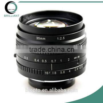 5MP 43mm Format F-mount Manual Iris 24mm Fixed Focal Camera Lens for Machine Vision
