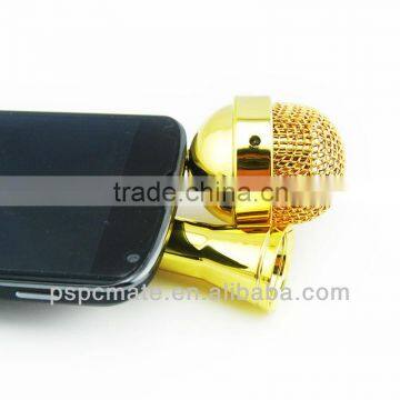 gold mini microphone speaker,gift speaker