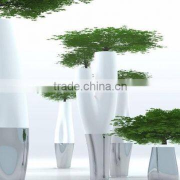 tall tree shaped decorative indoor fiberglass planter flower pots