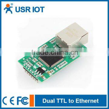 USR-TCP232-E2 Dual Serial TTL to Ethernet/TCP/IP Module Support Modbus RTU to Modbus TCP