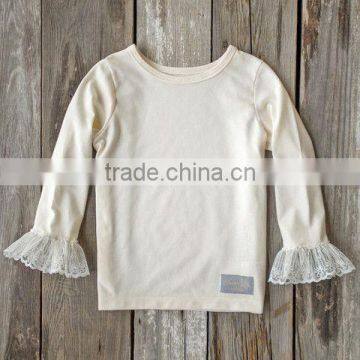 Cotton Stripes Hot Sale Kids Shirts Lovely Girls T Shirts Vertical Stripes Long Sleeves t Shirt Kids photo-2