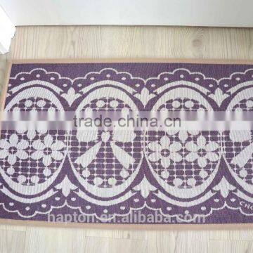 lovely lace design cotton/polyester jacquard rug with anti-slipping back floor mat