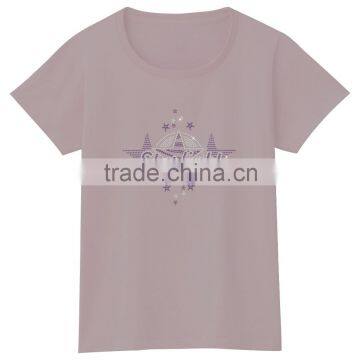 Summer Girls Cotton Tee Rhinestones Iron on Tshirt photo-2