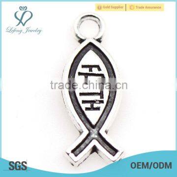 New design silver alloy animal charm,fish jewelry charm wholesale