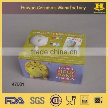 Wholesale Animal Printing Color Custom Money Box, Piggy Bank Diy Ceramic Paint Set Painting Toys photo-4